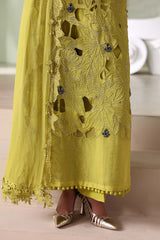 Maria B | 3 Piece Unstitched Embroidered | SR-01-03-Lime Green