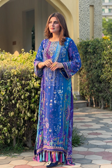 Heer By Zeeshan Damani | Luxury Formal Kaftan | Lazuli
