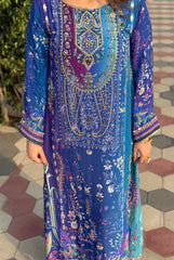 Heer By Zeeshan Damani | Luxury Formal Kaftan | Lazuli