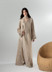 Zarqun | 3 Piece Formal Kaftan | Beige-2660A