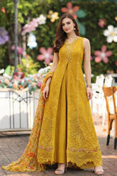 Noor by Saadia Asad | Eid Luxe Chikankari 26 | D10 - Amber Yellow