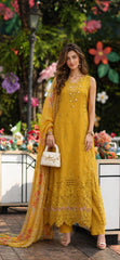 Noor by Saadia Asad | Eid Luxe Chikankari 26 | D10 - Amber Yellow