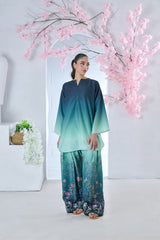 Cocoon | Raw Silk 2-Piece | Marine Blossom