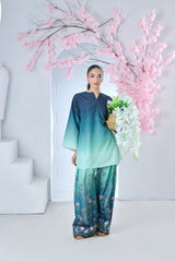 Cocoon | Raw Silk 2-Piece | Marine Blossom