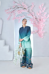 Cocoon | Raw Silk 2-Piece | Marine Blossom