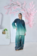 Cocoon | Raw Silk 2-Piece | Marine Blossom