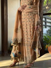 Tukdi | Pure Georgette Chikankari | Anarkali