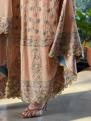 Tukdi | Pure Georgette Chikankari | Anarkali