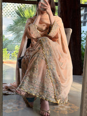 Tukdi | Pure Georgette Chikankari | Anarkali