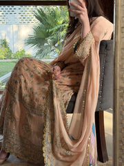 Tukdi | Pure Georgette Chikankari | Anarkali
