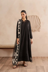 Afrozeh | Dyed Lawn | Ash
