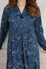 Zayan | Lawn frock | Teal Vine