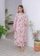 Zayan | Lawn frock | Pink Aura