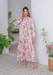 Zayan | Lawn frock | Pink Aura