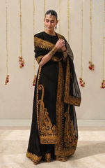 Maharani | Festive-26 Zarshab Black 3 Piece | Embroidered Lawn Suit