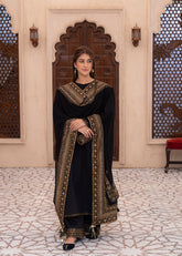 Maharani | Festive Embroidered 3 Piece | Black Mystique