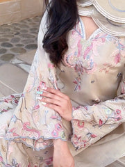 Rivaaj Fashion | RTW Blush Biege | Embroidered Pret Suit