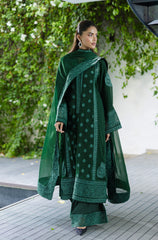 Asma & Sidra | Embroidery Chiffon | Green Aesthetics