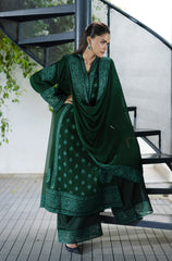 Asma & Sidra | Embroidery Chiffon | Green Aesthetics