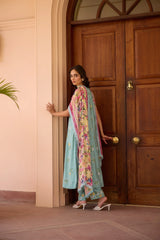 Breeze | Sleeveless Cotton Kurta | Straight Pants