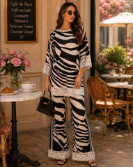 Noor By Sadia Asad | Nooriyah RTW Vol ‘2 | Zebra Noir D6