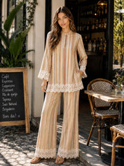 Noor By Sadia Asad | Nooriyah RTW Vol ‘2 | Sunkissed Stripes D1