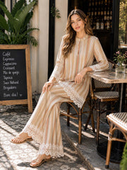 Noor By Sadia Asad | Nooriyah RTW Vol ‘2 | Sunkissed Stripes D1