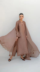 Sabeen Abbas | Raw Silk 2-piece | ICE MOCHA