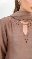Sabeen Abbas | Raw Silk 2-piece | ICE MOCHA