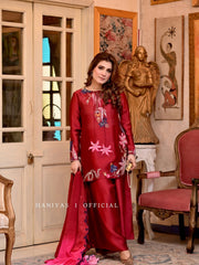 Haniyas | EID COLLECTION’26 | Crimson Fleur - Red