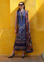 Kanwal Malik | Elysia Luxury Lawn 25 | Azure | Zayan Clothing UK