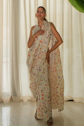 Mina Hasan | Signature Pret | Wrapped Goddess Stitched Saree