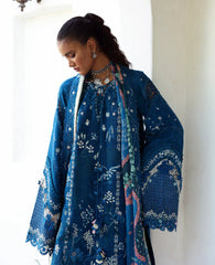Republic Womenswear | Embroidered Pret Vol-ll '26 | Midnight Cyan