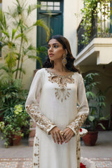 Wahajmkhan | Bahar Begum Formals | IVORY & COPPER BEGUM OUTFIT