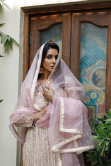 Wahajmkhan | Bahar Begum Formals | IVORY ROSE GOLD GOTTA JORA