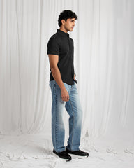 Engine Men Black Button Down