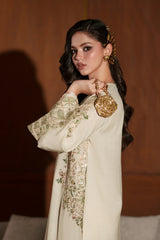 Ethnc | 1 Piece EMBROIDERED SUIT 26 | ANTIQUE WHITE E1112
