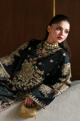 Ethnc | 2 Piece EMBROIDERED SUIT 26 | JET BLACK E1104