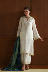 Ethnc | 4 Piece EMBROIDERED SUIT 26 | WHITE | E0785