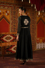 Ethnc | 2 Piece EMBROIDERED SUIT 26 | BLACK E1051