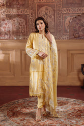 Sahar | Festive Edit Ready to Wear | Pale Primrose - RTW
