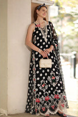Noor by Saadia Asad | Eid Luxe Printkhaas 26 | D4 - C - Monochrome Polka