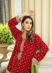 Purple Haze | Velvet Formals | Orange Velvet Gotapatti