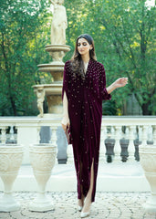 Purple Haze | Velvet Formals | Burgendy Velvet Kaftan