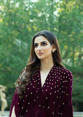 Purple Haze | Velvet Formals | Burgendy Velvet Kaftan