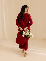 Mahnur | Petal Whispers Lawn Pret | Roselle
