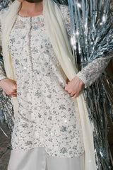 Maria B | 3 Piece Embroidered | SF-EA26-01-Off White