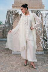 Maria B | 3 Piece Embroidered | SF-EA26-01-Off White