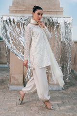Maria B | 3 Piece Embroidered | SF-EA26-01-Off White