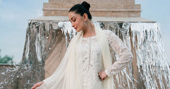 Maria B | 3 Piece Embroidered | SF-EA26-01-Off White